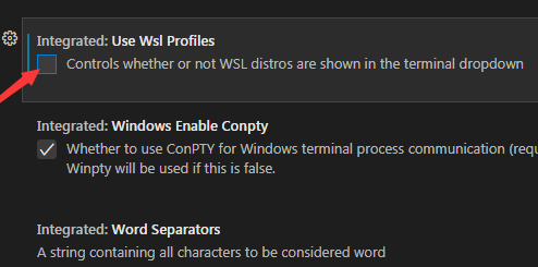 VS Code怎么关闭wsl发行显示 禁止wsl分享配置文件技能