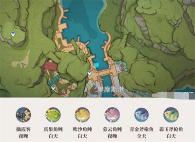 原神须弥鱼类分布和钓鱼点都在什么地方 钓鱼点位置全攻略