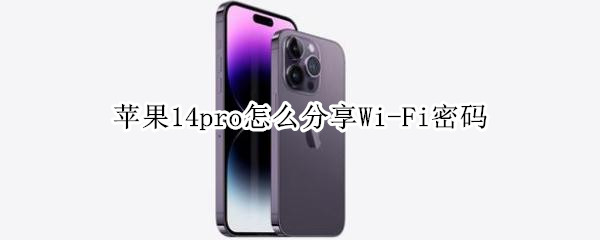 苹果14pro如何分享Wi Fi密码 分享Wi Fi密码教程一览
