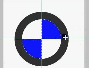 photoshop怎样制作宝马标志？photoshop制作宝马标志的方法截图